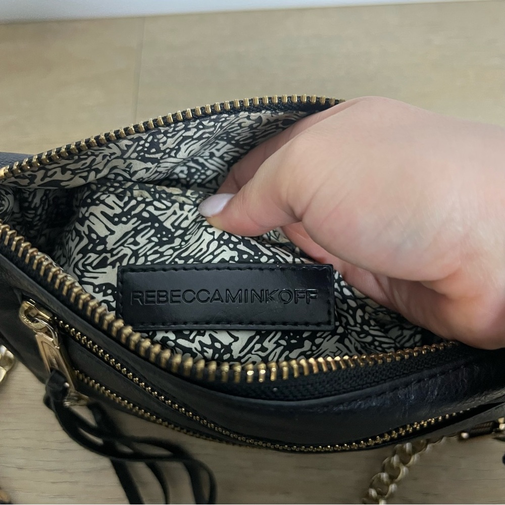 Rebecca Minkoff Zipper Moto Tassel Crossbody Bag - Picture 9 of 11